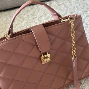 NWT BEBE Lyla Dusty Rose Shoulder Bag